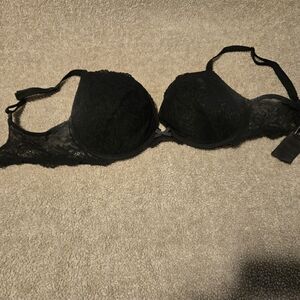 Victoria's Secret Black Lace Push-Up Bra with Underwire